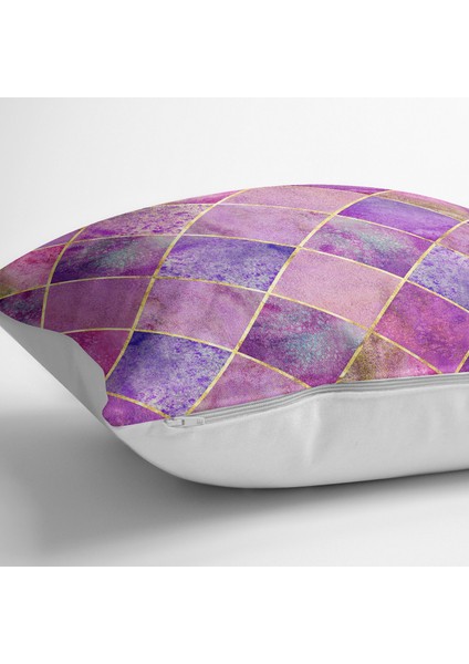 Geometrik Açık Pudra Renkli Modern Yer Minderi - 70 x 70 cm fiyatları