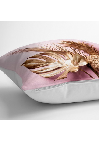 3D Yaprak ve Ananas Desenli Özel Tasarım Yer Minderi - 70 x 70 cm fiyatları