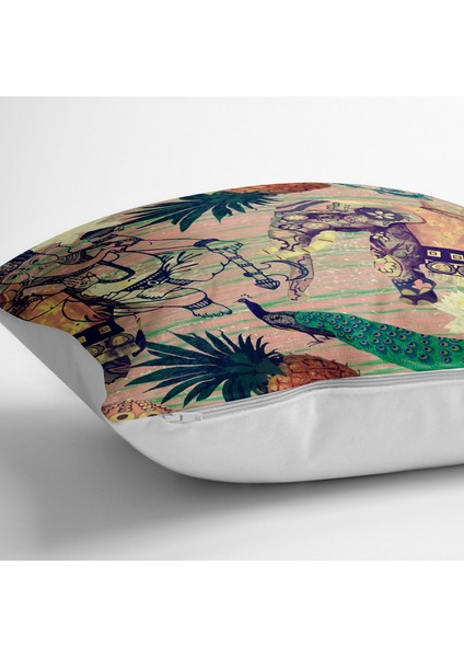 Etnik Afrika Temalı Özel Tasarımlı Dekoratif Yer Minderi - 70 x 70 cm fiyatları