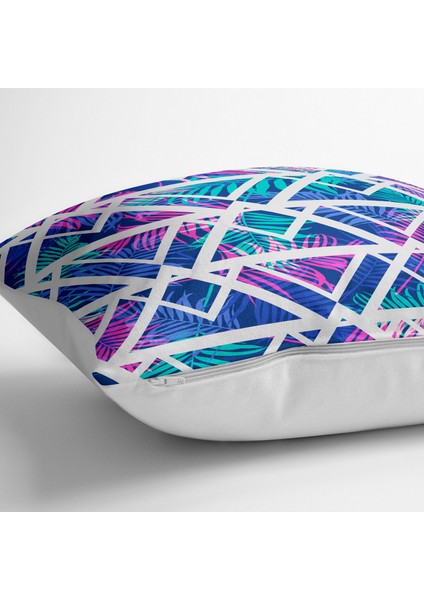 Palmiye Zigzag Desen Dijital Baskılı Yer Minderi - 70 x 70 cm fiyatları