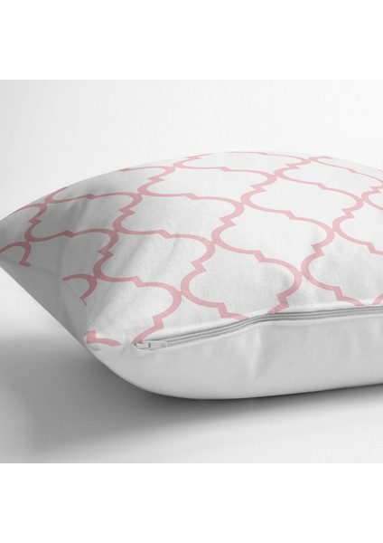 Pembe Renkli Ogea Desenli Dijital Baskılı Modern Yer Minderi - 70 x 70 cm fiyatları