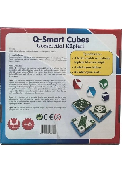 Q-Bitz Görsel Beceri Küpleri Akıl ve Zeka Oyunu Smart Cubes