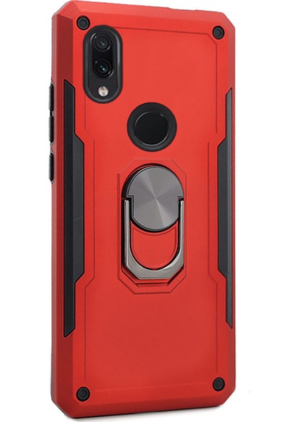 Xiaomi Redmi Note 7 Pro Rock Darbe Koruyucu Standlı Yüzüklü Kılıf - Kırmızı fiyatları