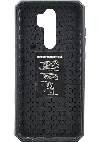 Xiaomi Redmi Note 7 Pro Rock Darbe Koruyucu Standlı Yüzüklü Kılıf - Kırmızı modelleri