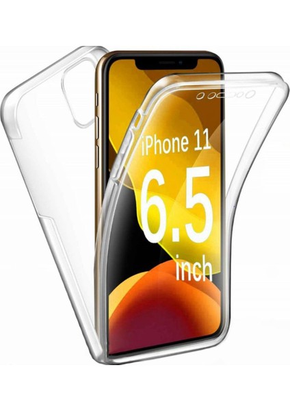Apple iPhone 11 Kılıf - 360 Tam Koruma Silikon Kılıf - Şeffaf