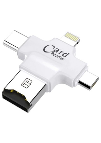 Card Reader 4in1 Hafıza Kart Okuyucu SS28973 - Beyaz