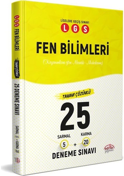 LGS Fen Bilimleri 5 Sarmal 20 Karma 25 Deneme Sınavı
