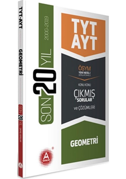 A Yayınları TYT AYT Geometri Son 20 Yıl Konu Konu Çıkmış Sorular