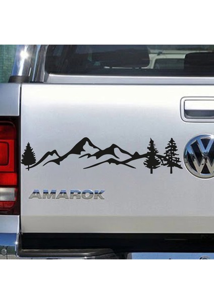 Melek - Off Road Dağ Araba Sticker. Oto Sticker 30 x 8 cm Siyah