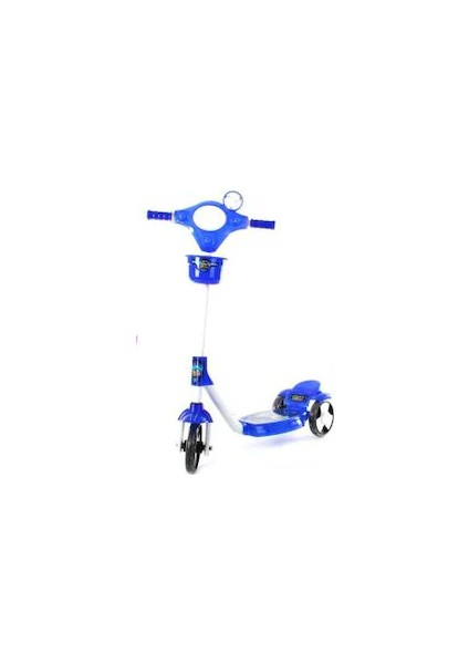 Üç Tekerlekli Scooter Silikon Tekerlekli Frenli