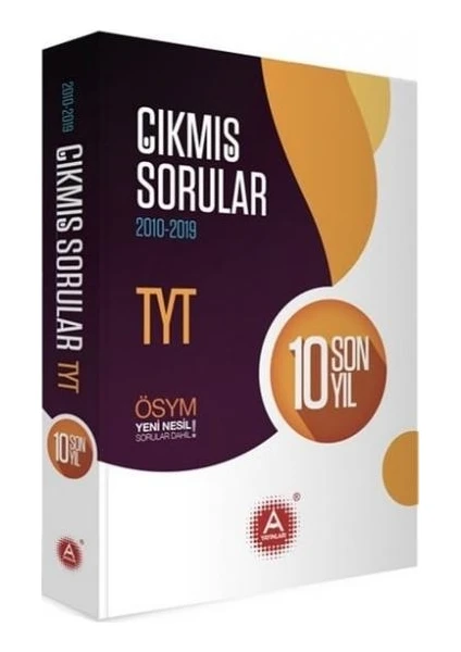 A Yayınları TYT 2010-2019 Son 10 Yıl Çıkmış Sorular