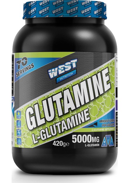 West Nutrition L Glutamine ( Glutamin ) 420 gr 70 Servis Yeşil Elma Aromalı