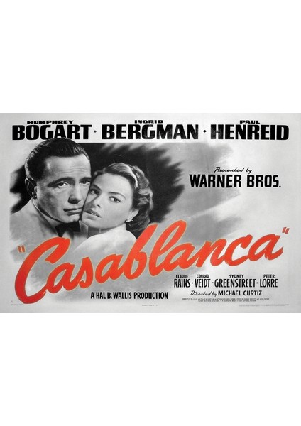 Casablanca Film Afişi Fotoğraf Kanvas Tablo