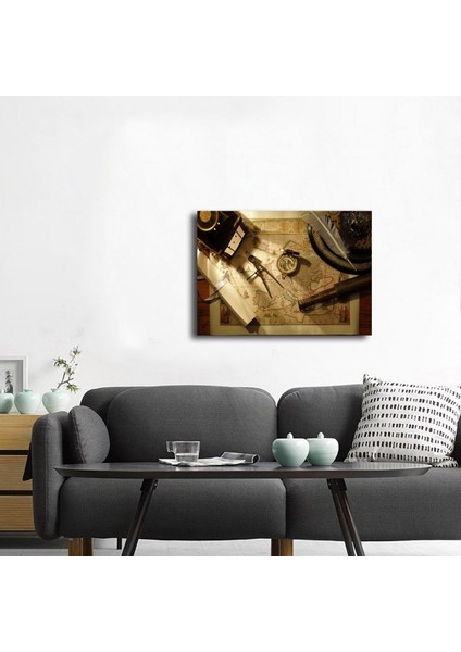 Gemici Haritası Fotoğraf Kanvas Tablo