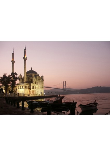 Panoramik Ortaköy Camii Fotoğraf Kanvas Tablo