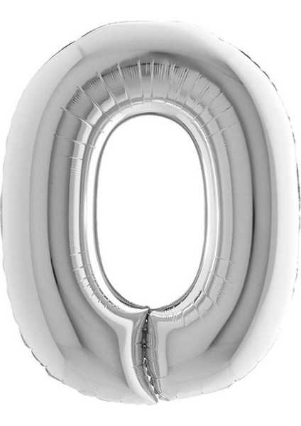 O Harfi 40" 100 cm Gümüş Folyo Balon