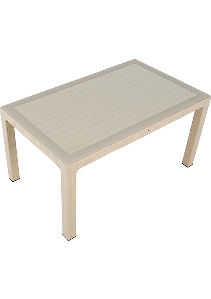 Elit Rattan 90x150 4 kişilik Elit Sandalye Camlı Masa Takımı