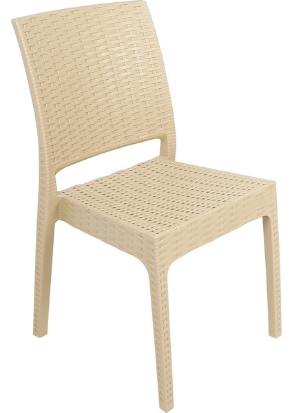 Elit Rattan 90x150 4 kişilik Elit Sandalye Camlı Masa Takımı