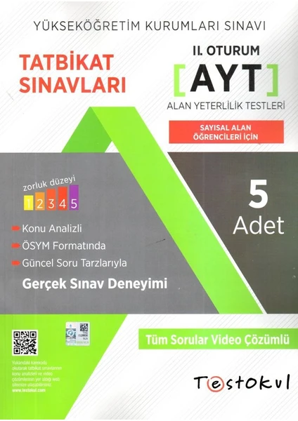 Test Okul Yayınları AYT Sayısal Alan Öğrencileri Için Tatbikat Sınavları