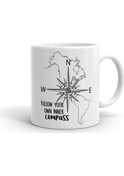 Pusula Tasarım Seramik Kupa Bardak