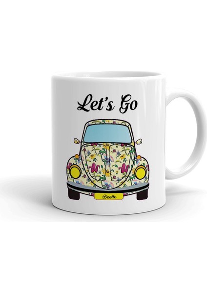 Retro Vosvos Seramik Kupa Bardak