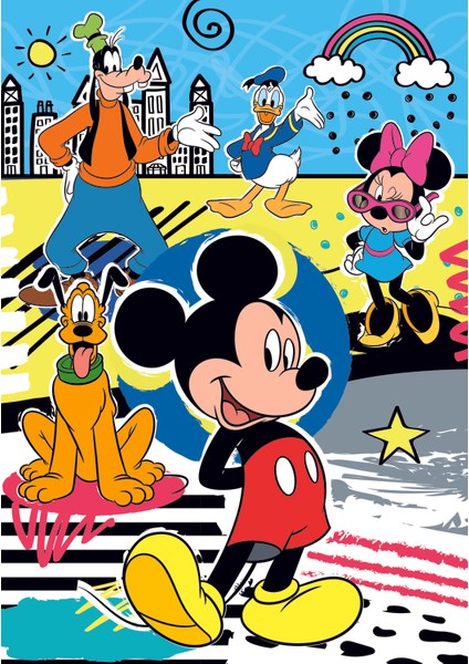 - 104 Parça Puzzle + 3D Model Mickey