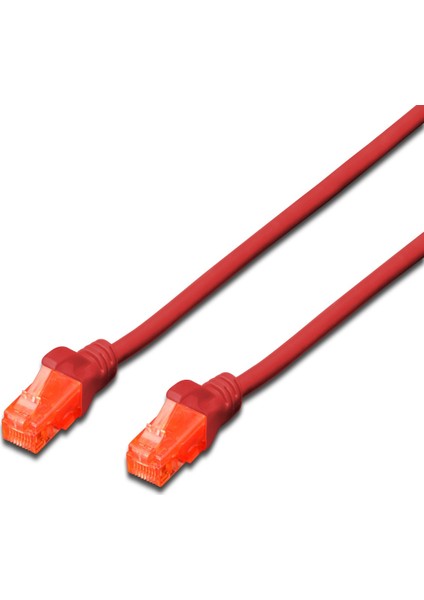 CAT. 6 Patch Kablo UTP AWG 26 25 cm - Kırmızı