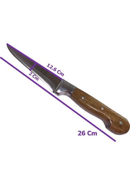 Kurban Bıçağı 26 cm El Yapımı Sıyırma Bıçak Masat Hediye