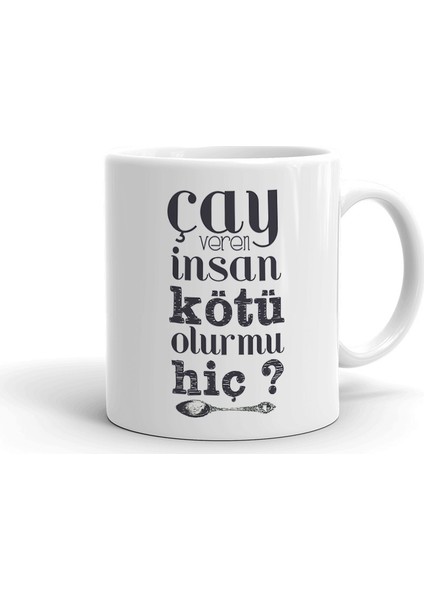 Çay Veren Insan… Seramik Kupa Bardak