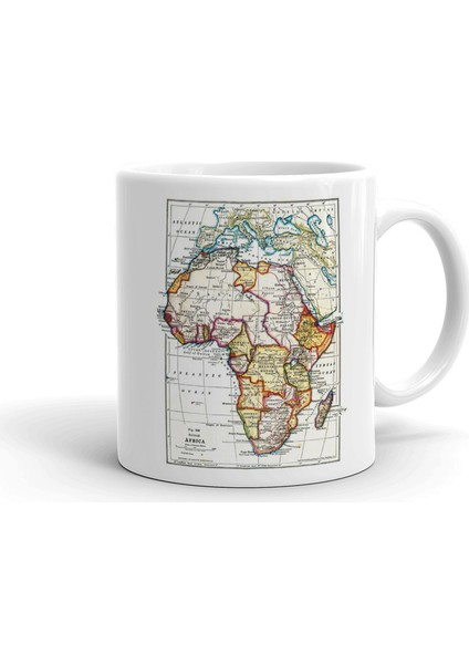 Afrika Kıtası Seramik Kupa Bardak