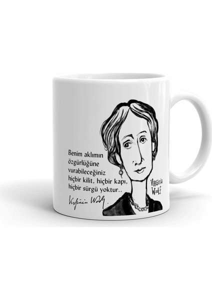 Virginia Woolf Seramik Kupa Bardak