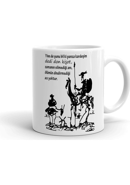 Don Kişot Seramik Kupa Bardak