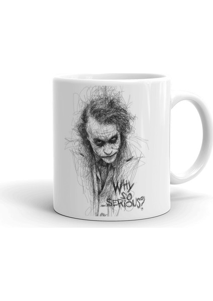 Karakalem Joker Seramik Kupa Bardak