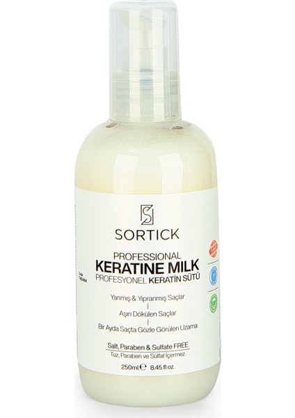Profesyonel Yıpranmış Saçlara Özel Keratin Sütü 250 ml
