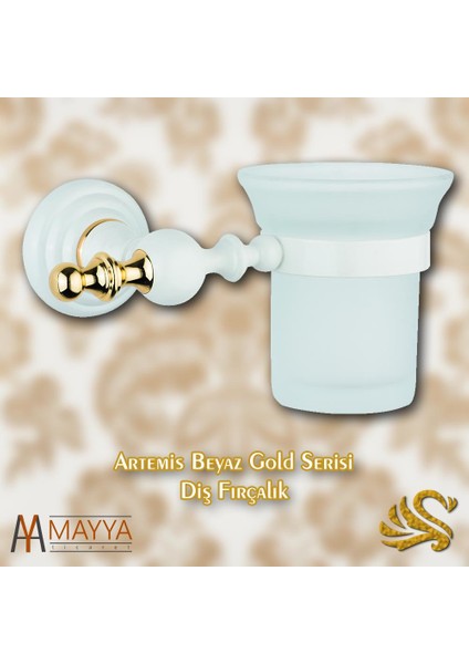 Artemis Beyaz Gold Fırçalık