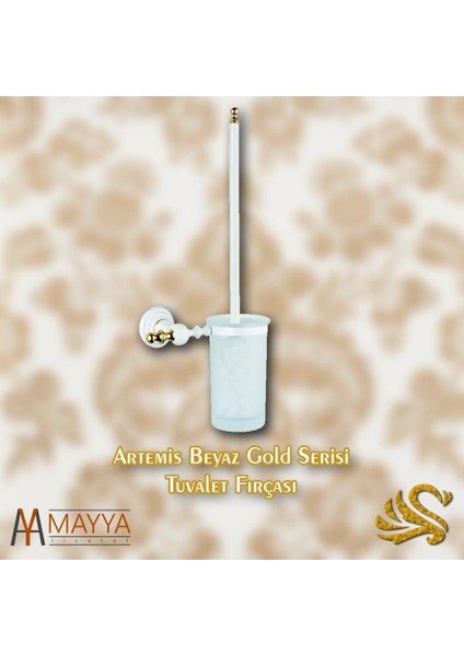 Artemis Beyaz Gold Klozet Fırçası fiyatları