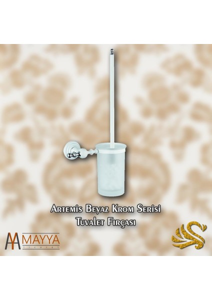 Artemis Beyaz Krom Klozet Fırçası fiyatları