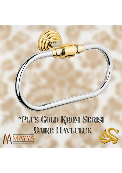 Plus Gold Krom Daire Havluluk