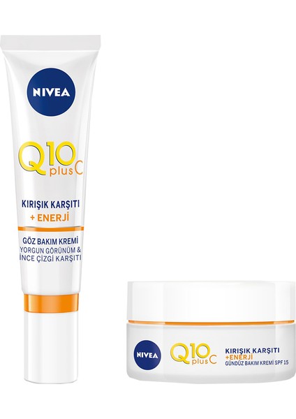 Q10+ C Göz Bakım Kremi 15Ml + Nivea Q10+ Gündüz Bakım Kremi 50Ml fiyatları
