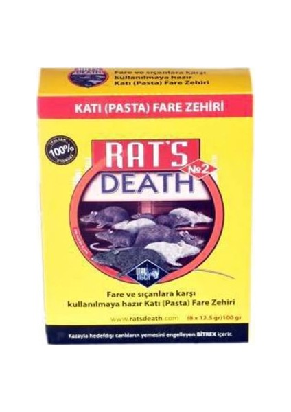 Rats Death Fare Pastası 100 gr Fare ve Sıçanlara Karşı Etkili