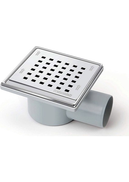 Mesa Teknik Ø50 Drainer Sürmeli Yandan Çıkışlı Banyo Yer Süzgeci 11X11 cm