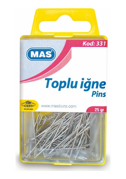 331 Toplu İğne 25gr, 28mm (Nikelli)