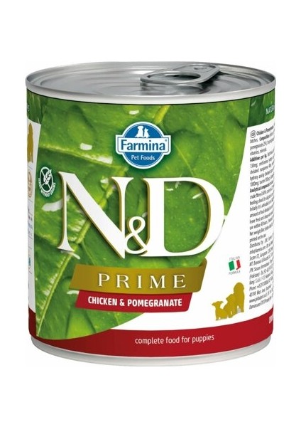 Prime Tahılsız Tavuk ve Narlı Yavru Köpek Konservesi 285 Gr