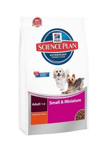 Hills Science Plan Small&Minature Tavuk ve Hindili Yetişkin KöpekMaması 3Kg