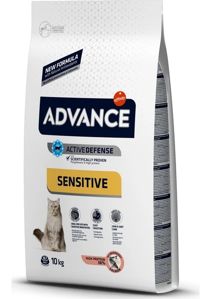 Sensitive Somonlu Yetişkin Kedi Maması 10 Kg