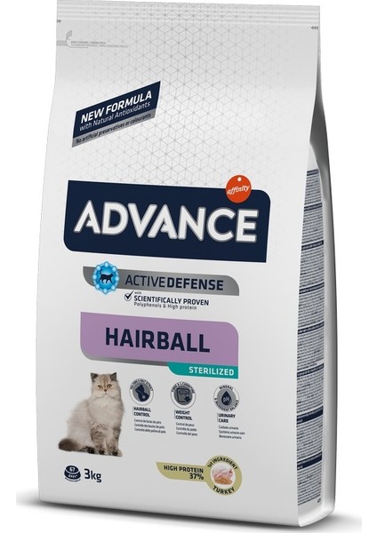 Sterilized Hairball Hindili Kısırlaştırılmış Kedi Maması 3 Kg