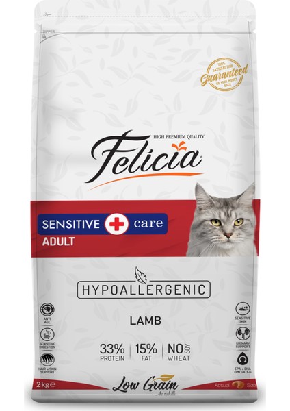 Az Tahıllı Kuzu Etli Yetişkin HypoAllergenic Kedi Maması 12 Kg