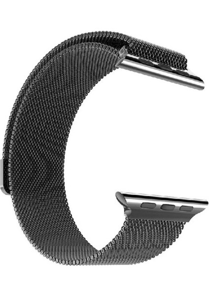 Apple Watch Uyumlu Seri 3-4-5-6-SE Premium 42-44 mm Metal Milano Kordon - Siyah fiyatları