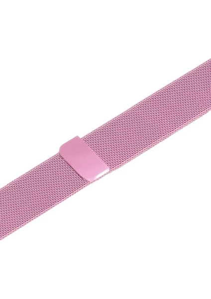 Apple Watch Uyumlu Seri 3-4-5-6-SE Premium 42-44 mm Metal Milano Kordon - Pembe