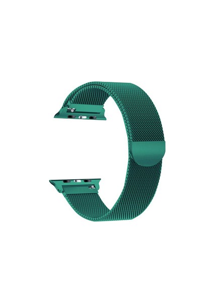Apple Watch Uyumlu Seri 3-4-5-6-SE Premium 42-44 mm Metal Milano Kordon - Yeşil